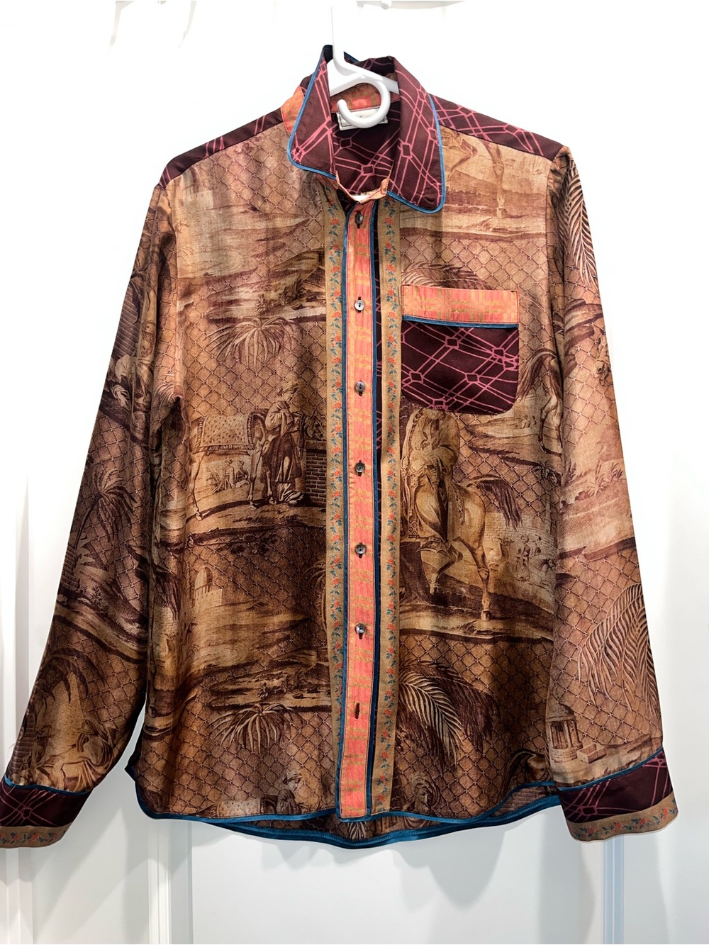 Pierre-Louis Mascia silk button down long sleeve shirt